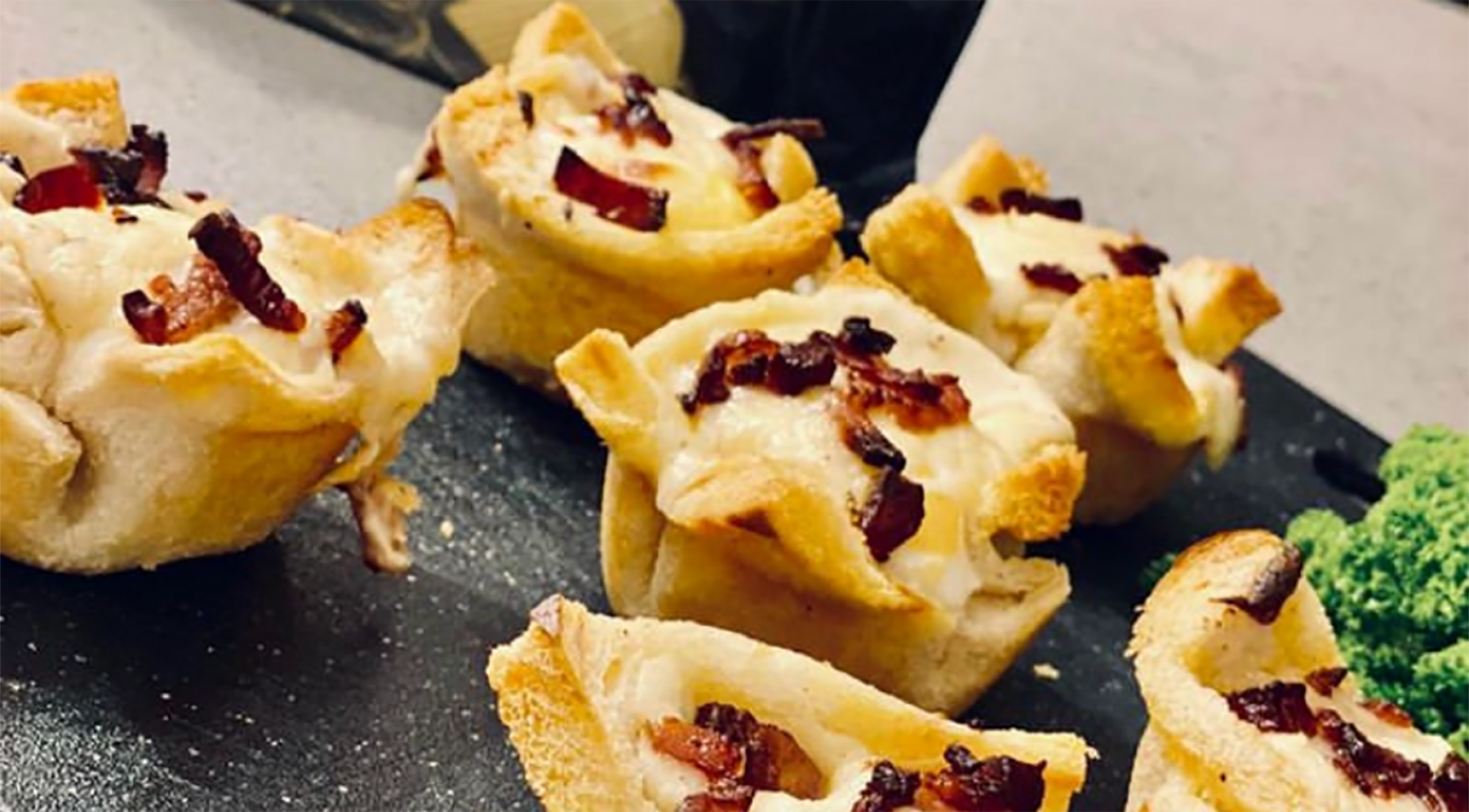 Croque Madame Muffins by @DishYouWereHere