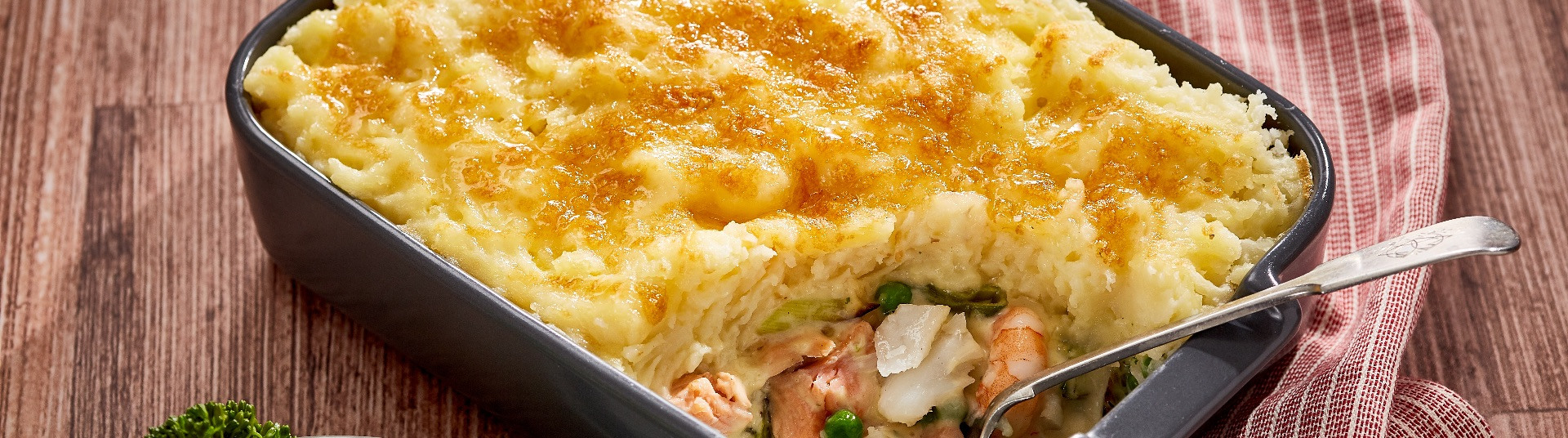 Dromona’s Cheesy Baked Fish Pie