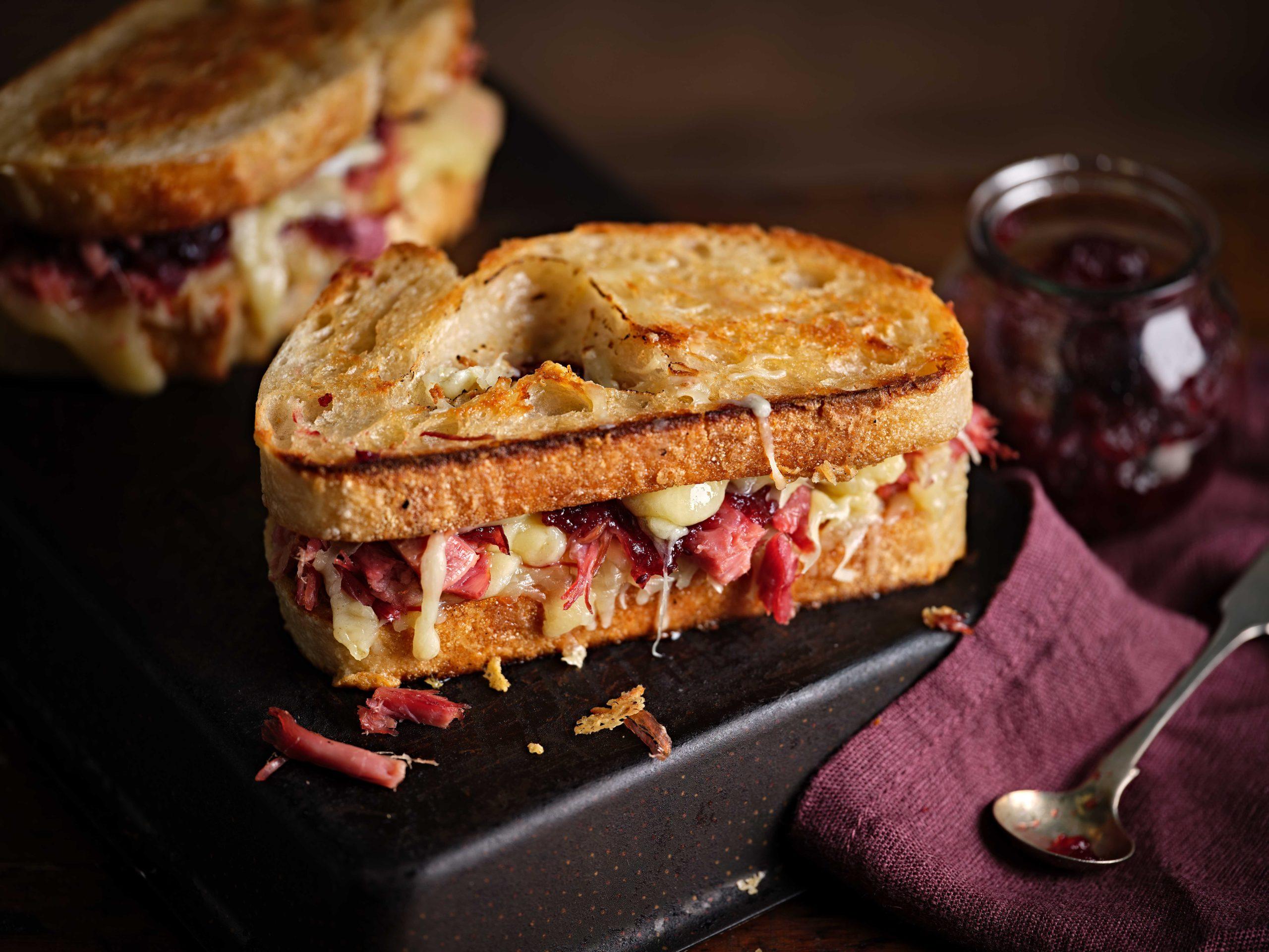 Ham Hock, Cheese & Cranberry Sauce