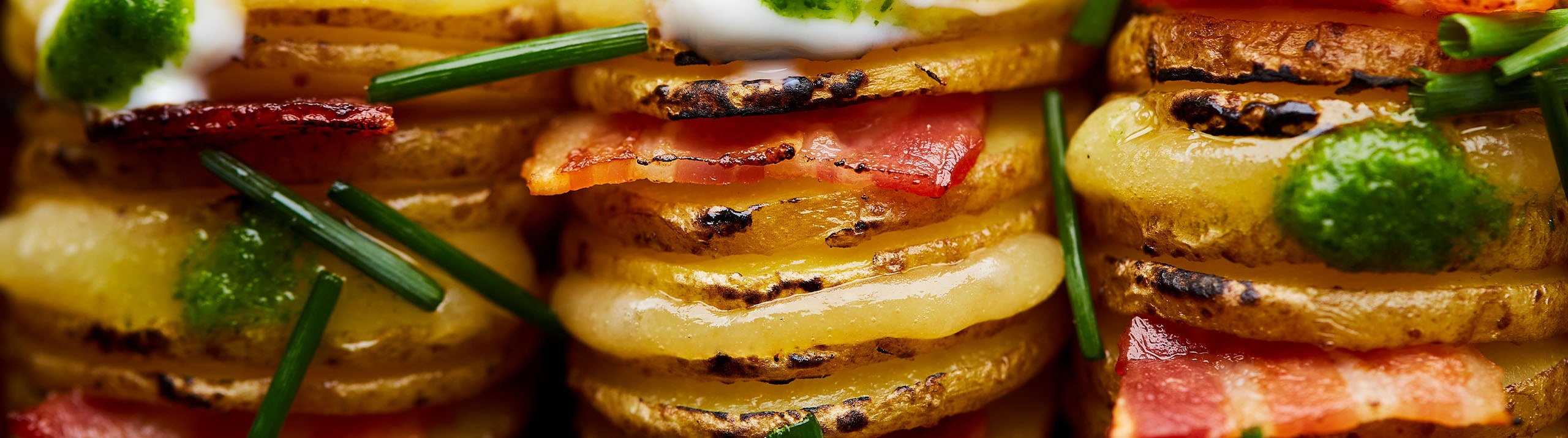 Loaded Hasselback Potatoes