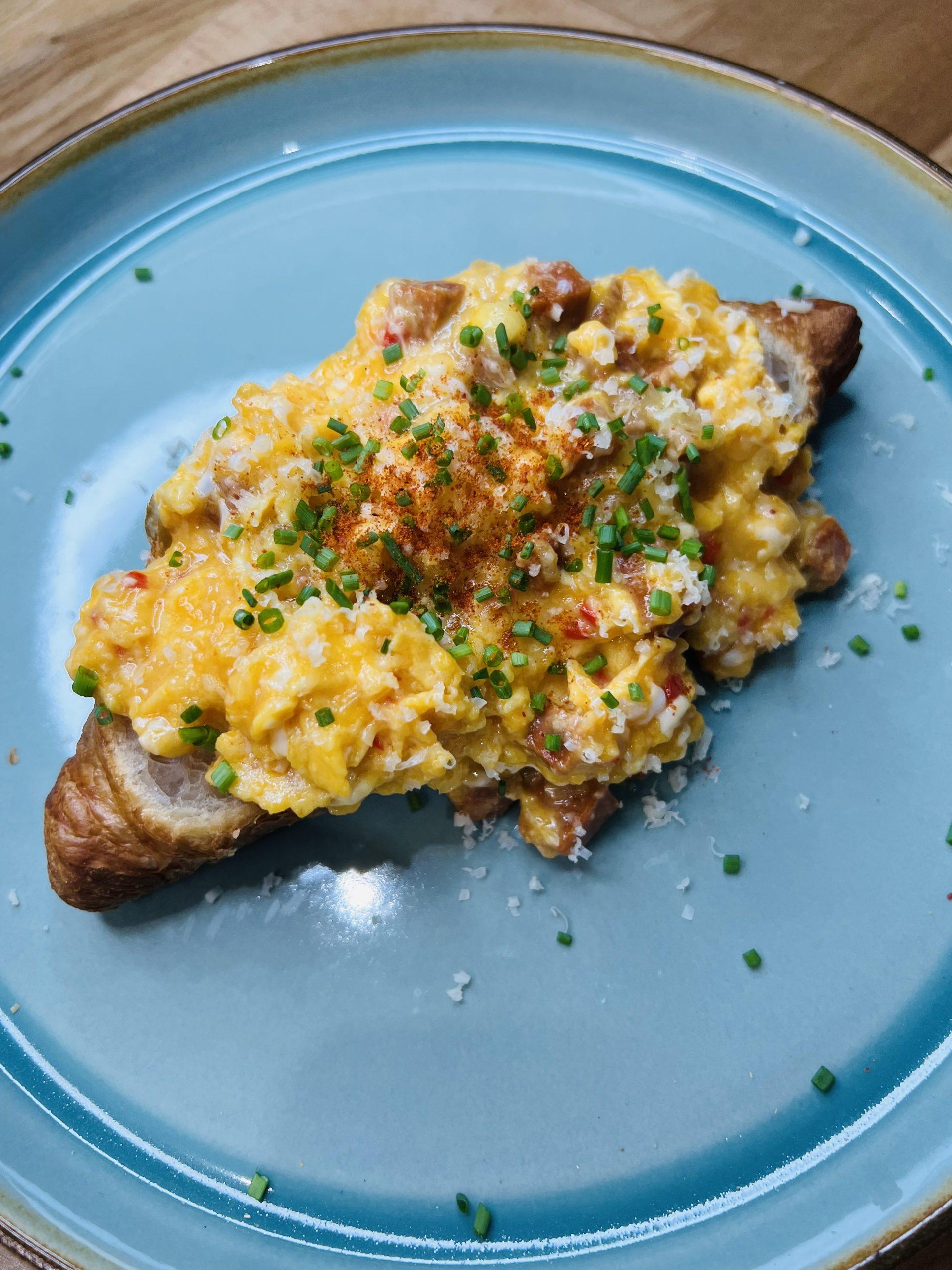 Darragh’s Cheesy Chorizo Scrambled Eggs