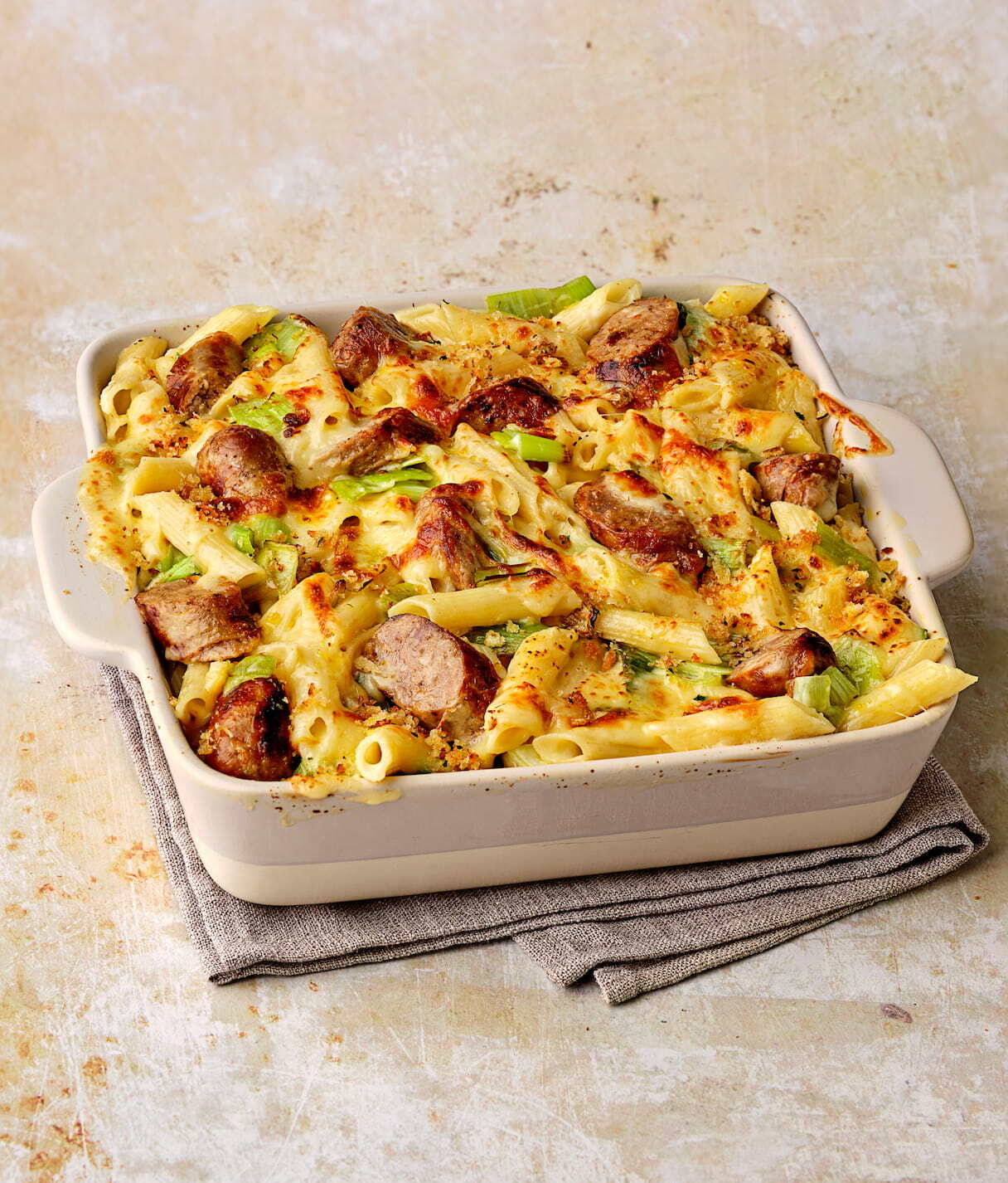 Sausage and Leek Pasta Bake